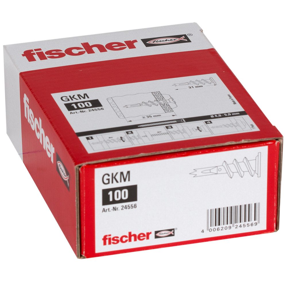 fischer Gipskartondübel Gipskartondübel GKM Metall, selbstbohrend, (100-tlg)
