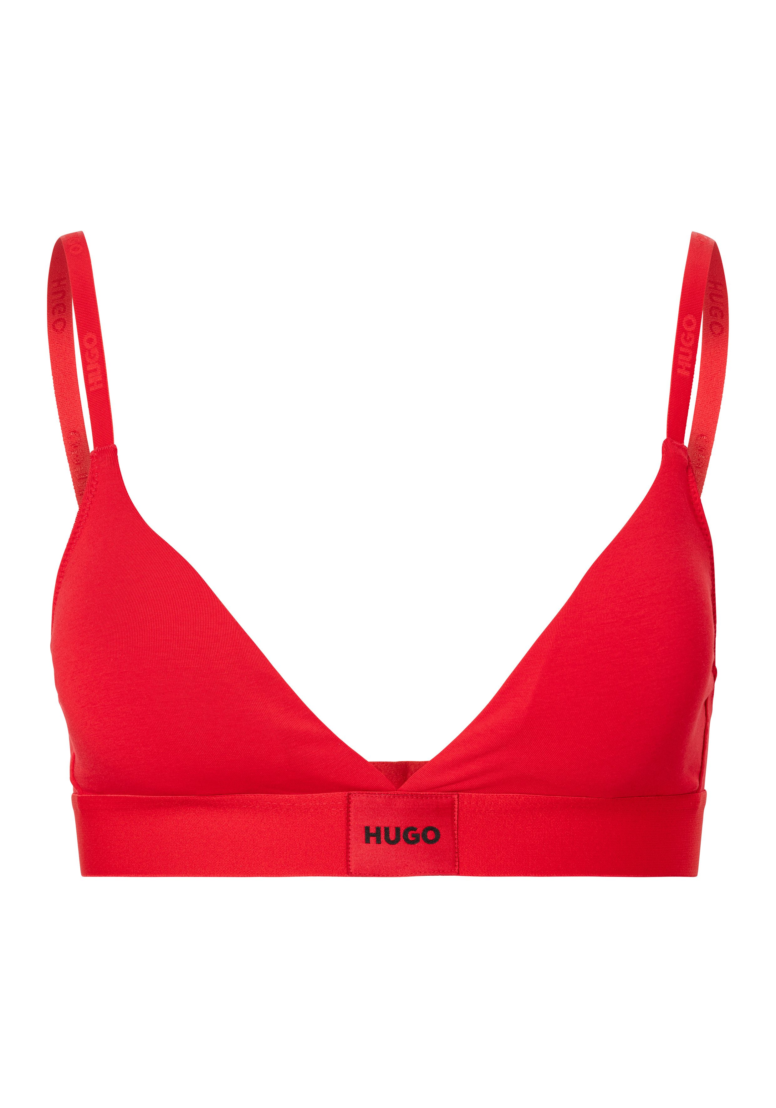 HUGO Triangel-BH TRIANGLE RED LABEL mit HUGO Logo auf dem Bund