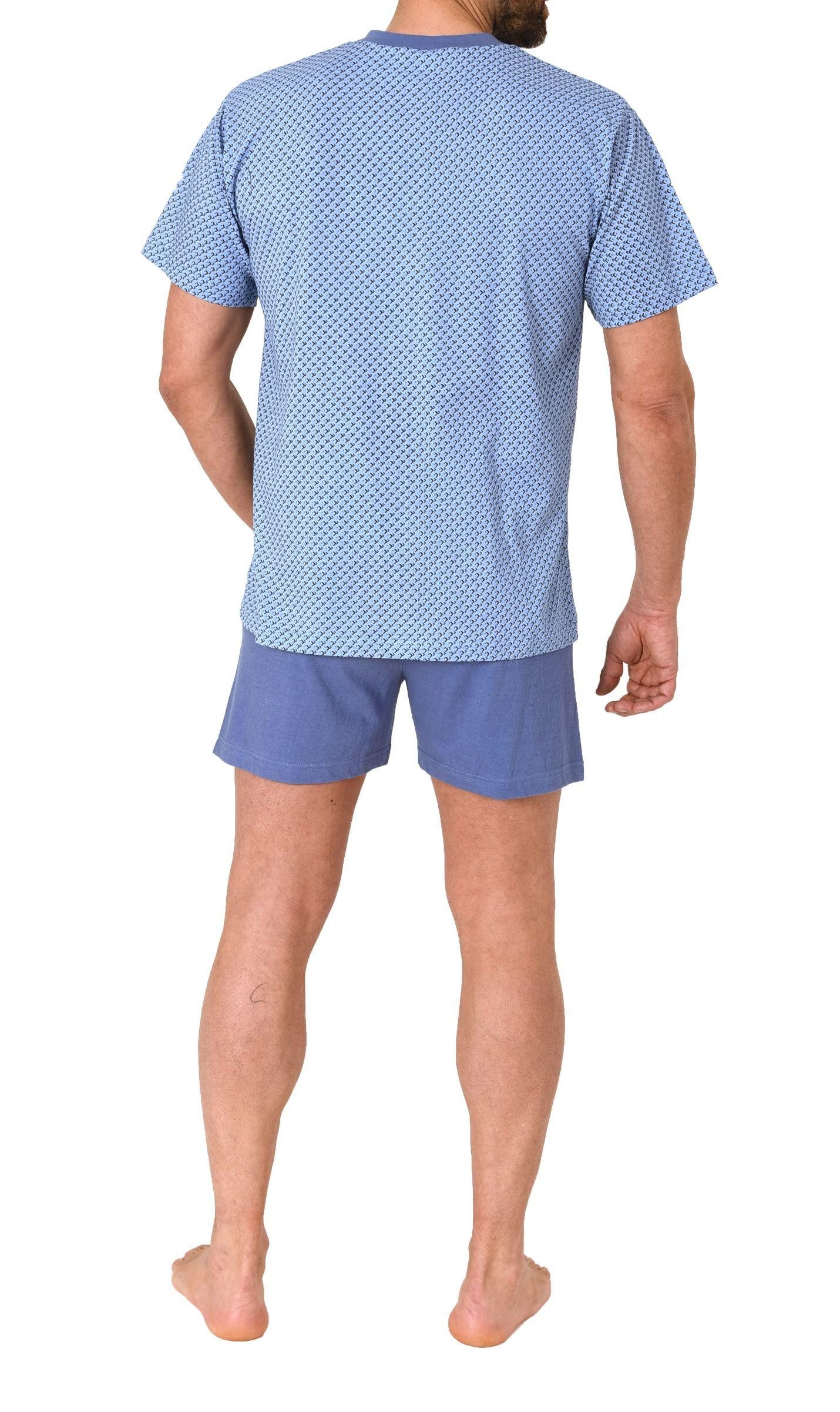 Normann Pyjama Normann Herren Schlafanzug kurz Shorty Pyjama aus 100 % Baumwolle – Bild 3 von 5