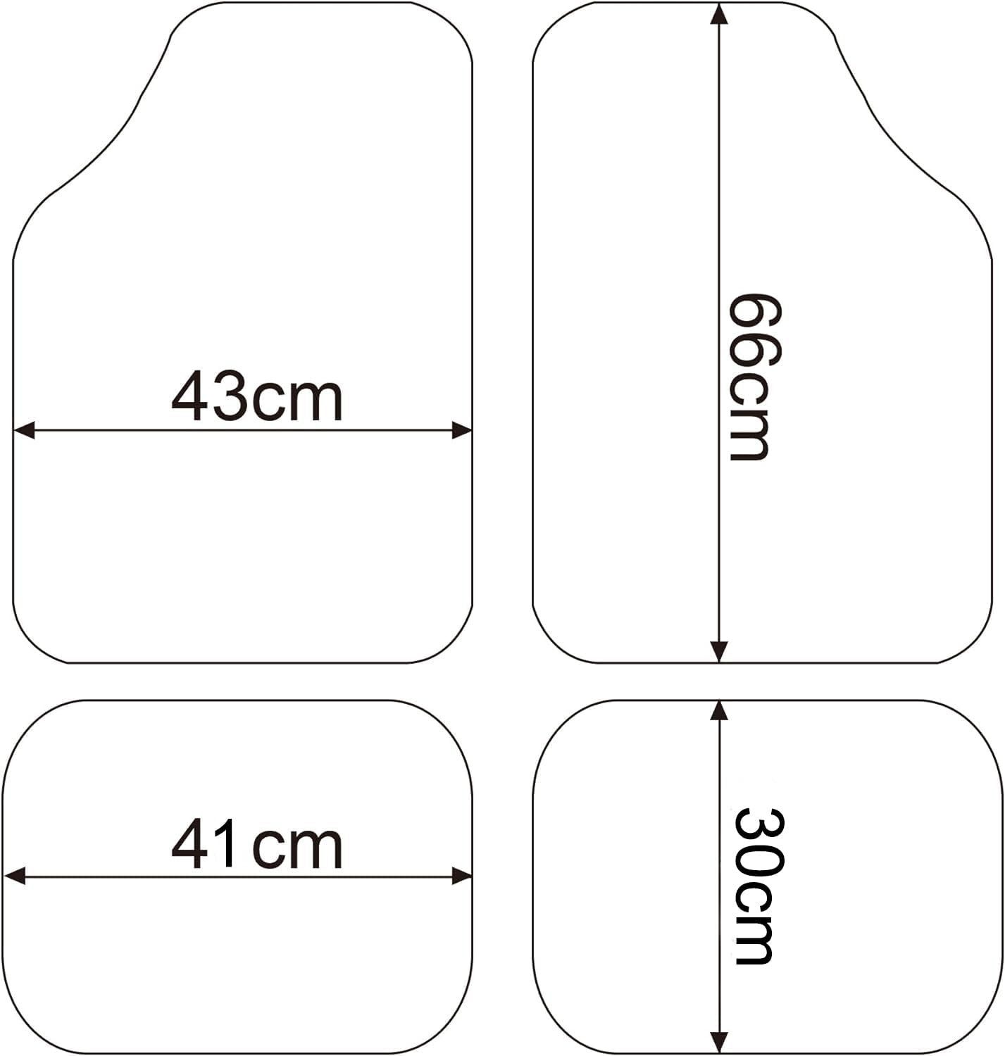 Woltu car floor mats (4 pieces), they fit almost all cars, vans and trucks. Universal car carpet with butterfly embroidery.