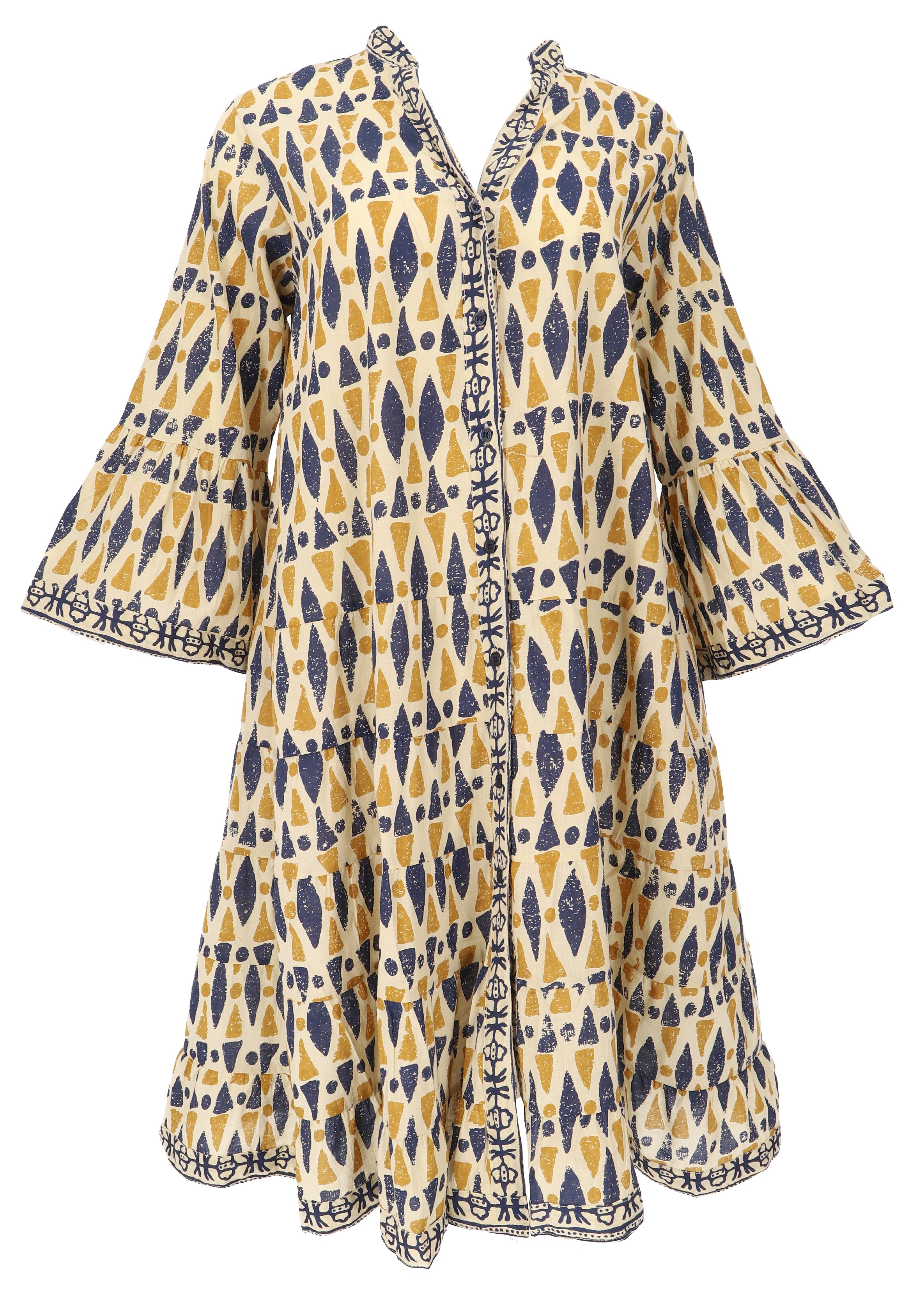 Guru-Shop Midikleid Boho Baumwoll Maxikleid, oversize günstig online kaufen