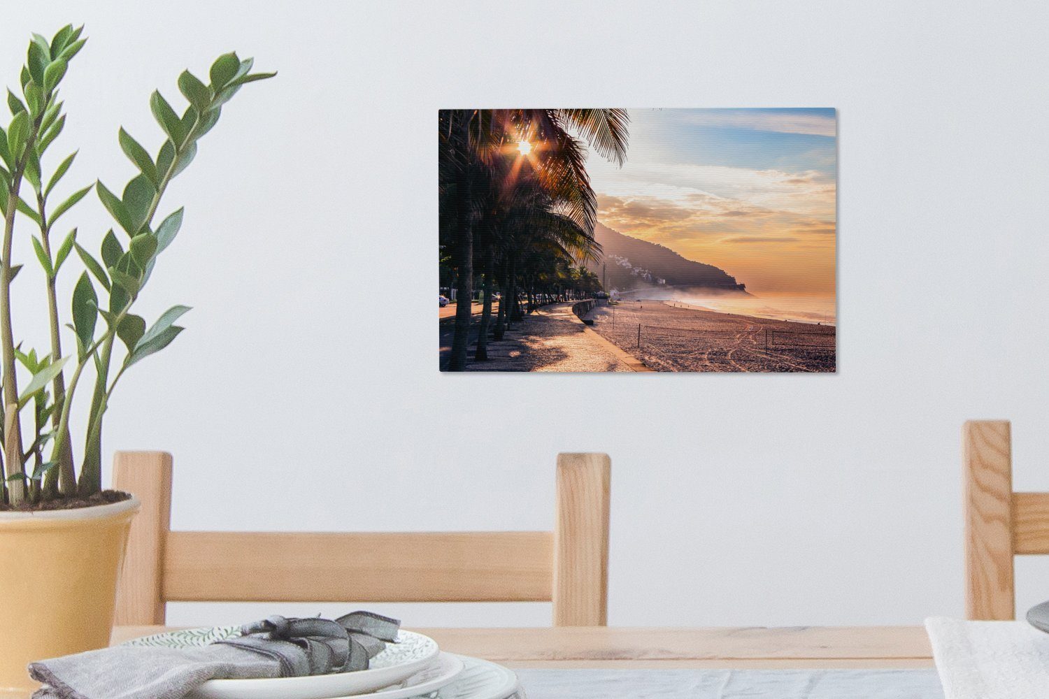 Sonnenaufgang Wandbild 30x20 Leinwandbilder, (1 Wanddeko, Leinwandbild cm OneMillionCanvasses® Aufhängefertig, St), Brasilien,