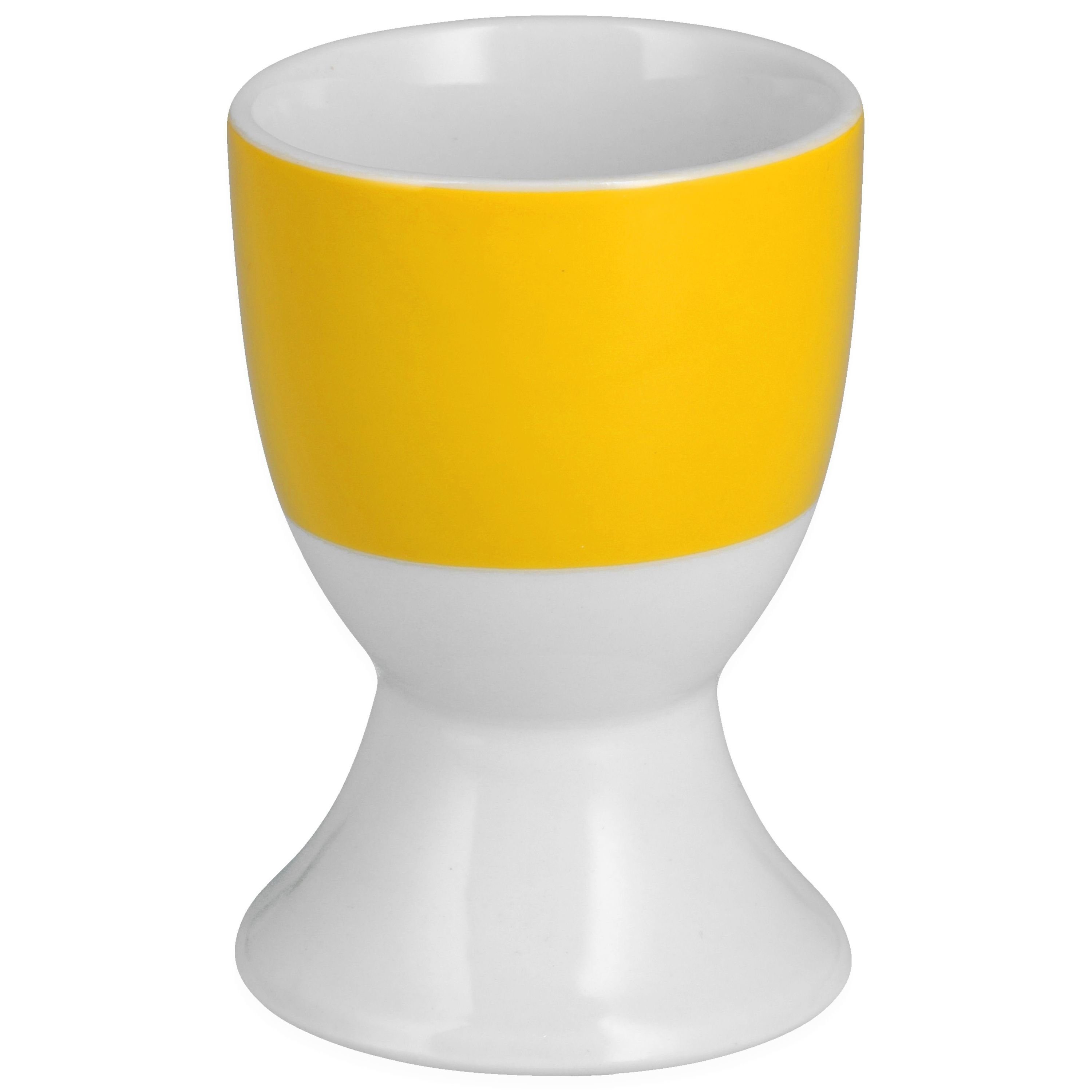 Vario 6er Set wählbar Farbe Porzellan Well Eierbecher Serie van Well Van Eierbecher gelb -