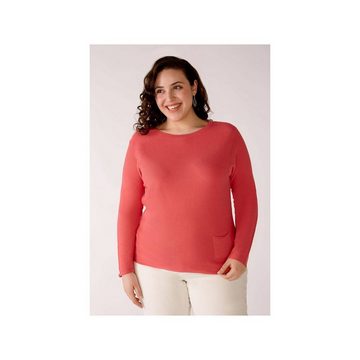 Oui Strickjacke rot regular fit (1-tlg)