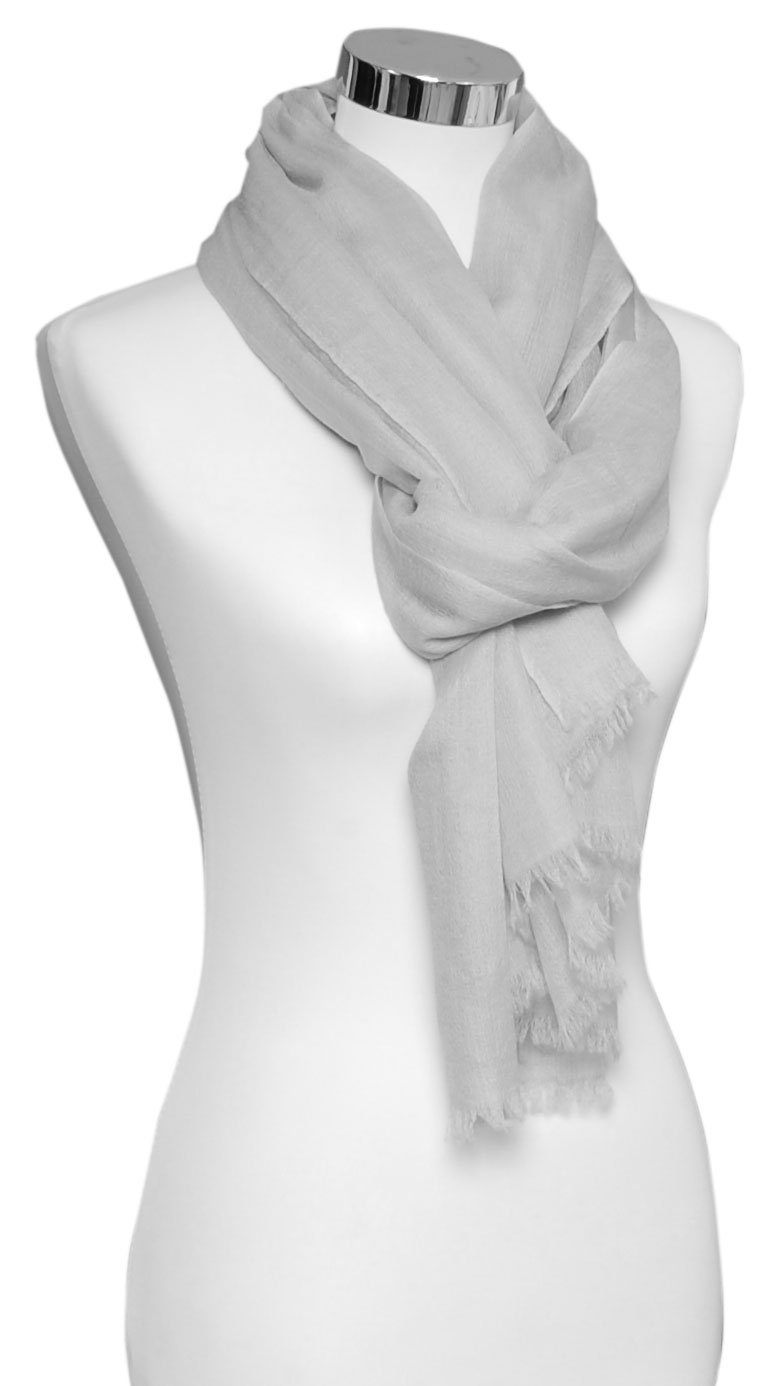 Bovari Kaschmirschal Kaschmir Schal Damen - 100% Kaschmir - Extra Leicht / Hauchzart, - Premium Cashmere - extra dünner Ganzjahresschal - 200 x 70 cm