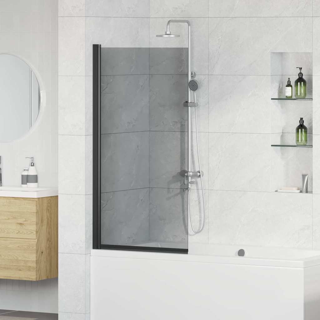 vidaXL Duschwand Bad-Duschschirm Schwarz 68 x 130 cm Gehärtetes Glas, (1 tlg)