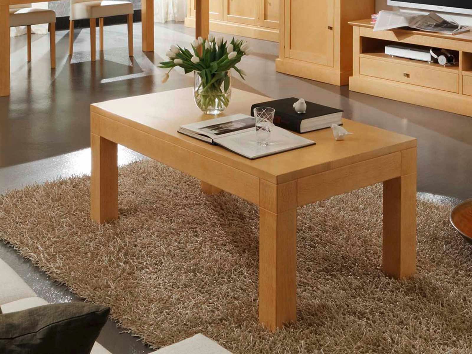 Casamia Couchtisch Couchtisch Wohnzimmer Tisch Santos Beistelltisch Pinie Massivholz
