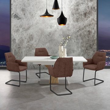 Places of Style Armlehnstuhl Ginevra (2 St), Sitz und Rücken gepolstert, mit Gestell aus Metall, Sitzhöhe 51 cm