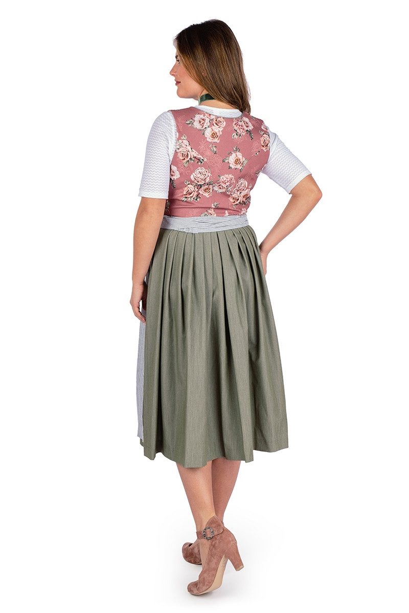 Berwin & Wolff Dirndl Midi Dirndl 2tlg. - HANJA - mauve/geblümt/oliv – Bild 5 von 5