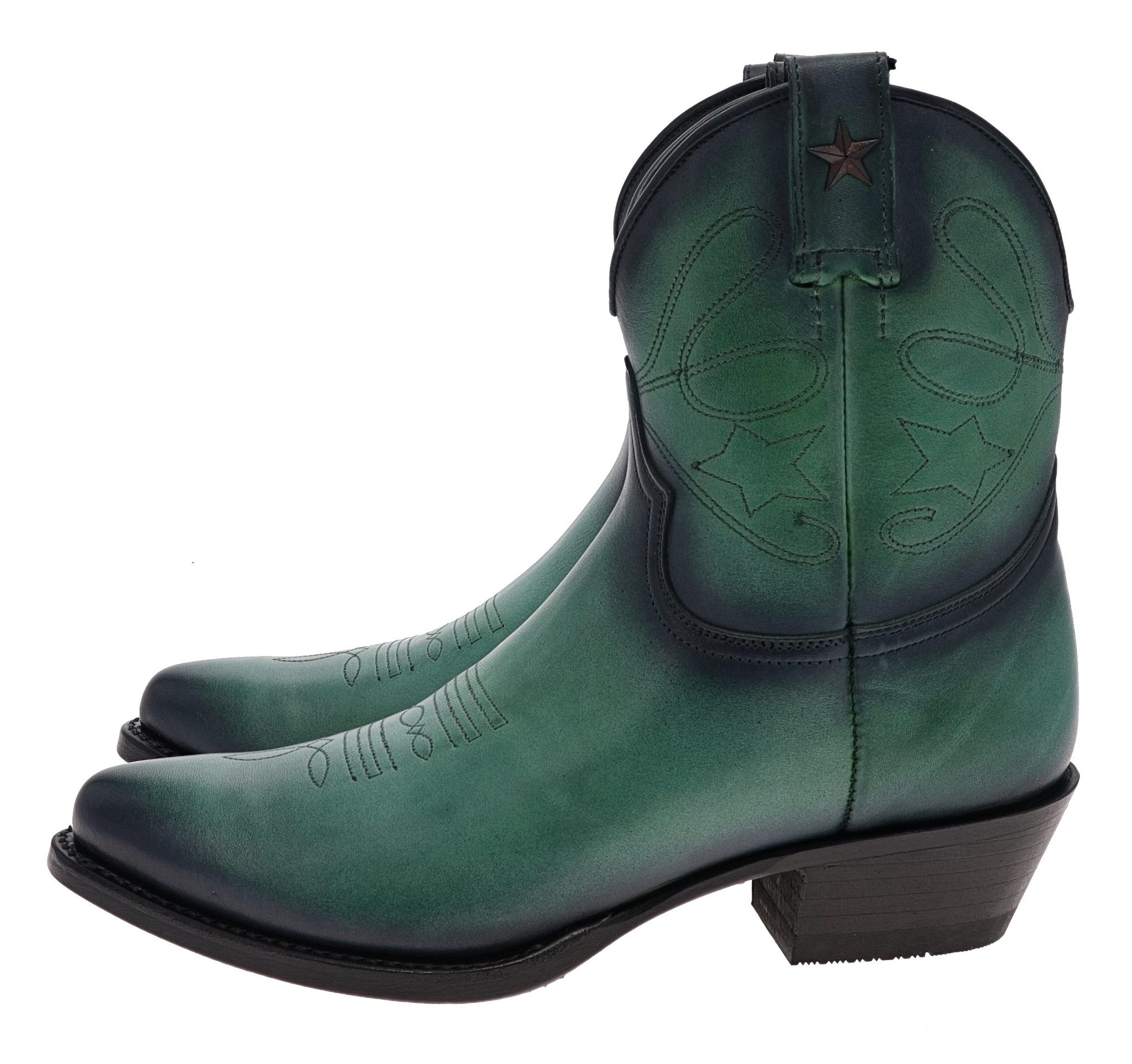 Mayura Boots 2374 Grün Westernstiefelette Rahmengenähte Damenstiefelette