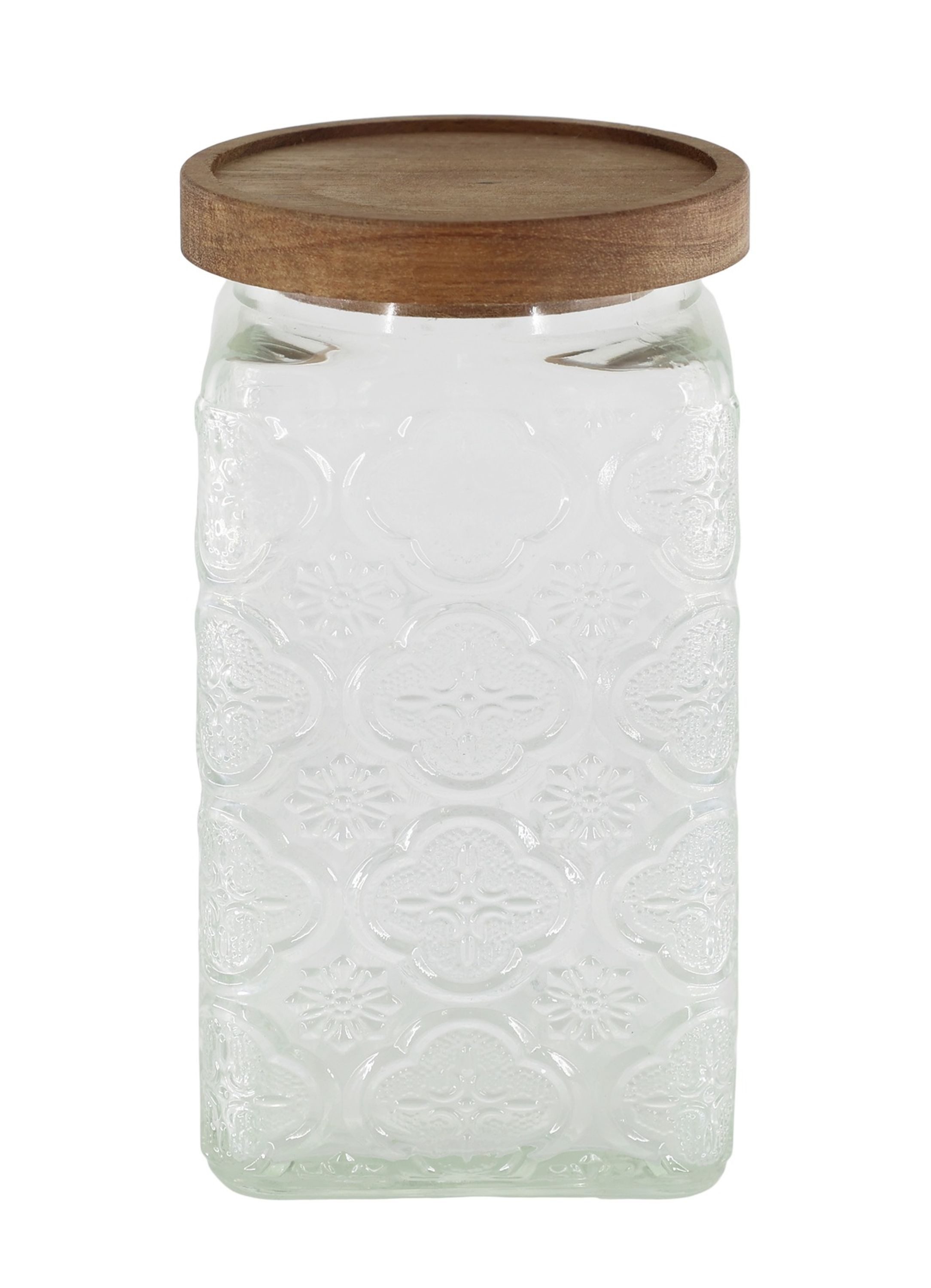 Chic Antique Vorratsdose Chic Antique - Vorratsglas Vorratsdose Vorratsbehälter 1L Glas Blumen