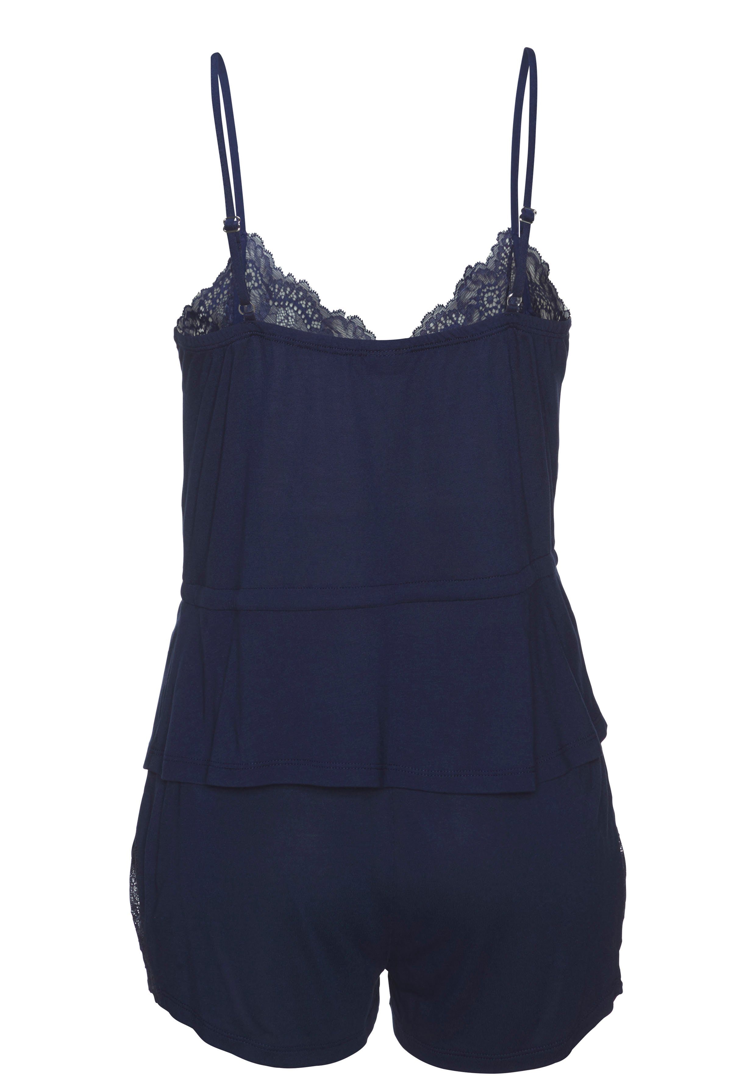 LASCANA Shorty (Set, 2 tlg) mit Spitzeneinsätzen