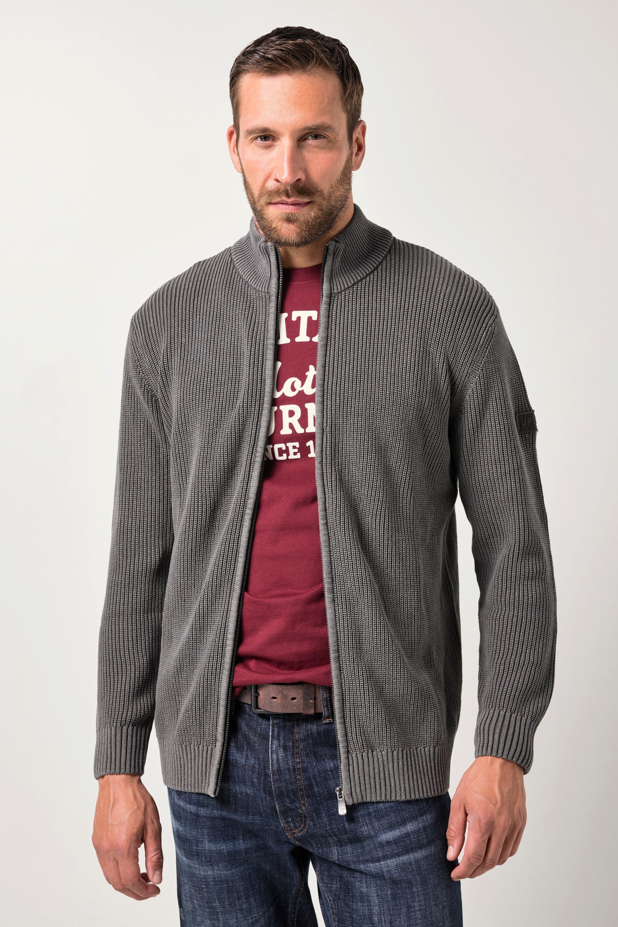 JP1880 Poloshirt JP1880 Strickjacke Stehkragen Zipper Vintage Look günstig online kaufen