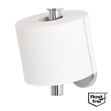 bremermann Toilettenpapierhalter Bad-Serie LUCENTE – Toilettenpapierhalter 2in1 aus Edelstahl
