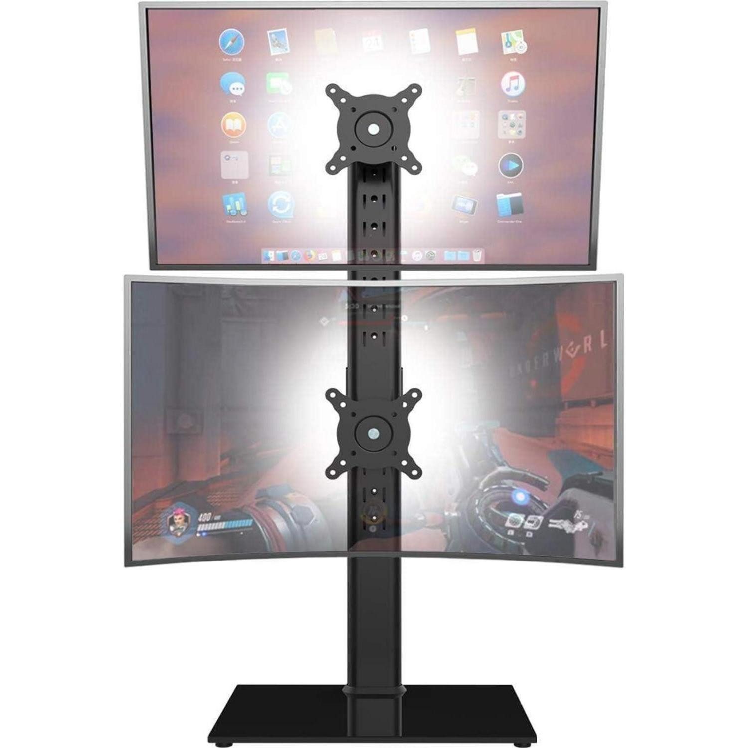 LuxusKollektion Monitorständer Dual Monitor Ständer für Zwei 13-34 Zoll Bildschirme Schwarz