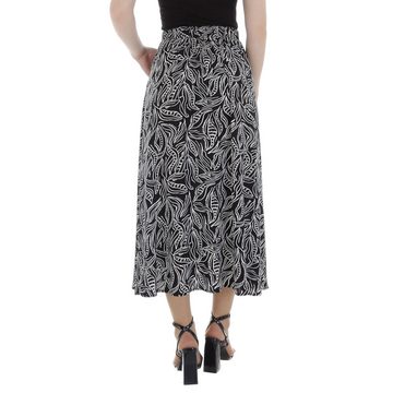 Ital-Design A-Linien-Rock Damen Elegant (85987207) Ornamente Maxirock in Schwarz