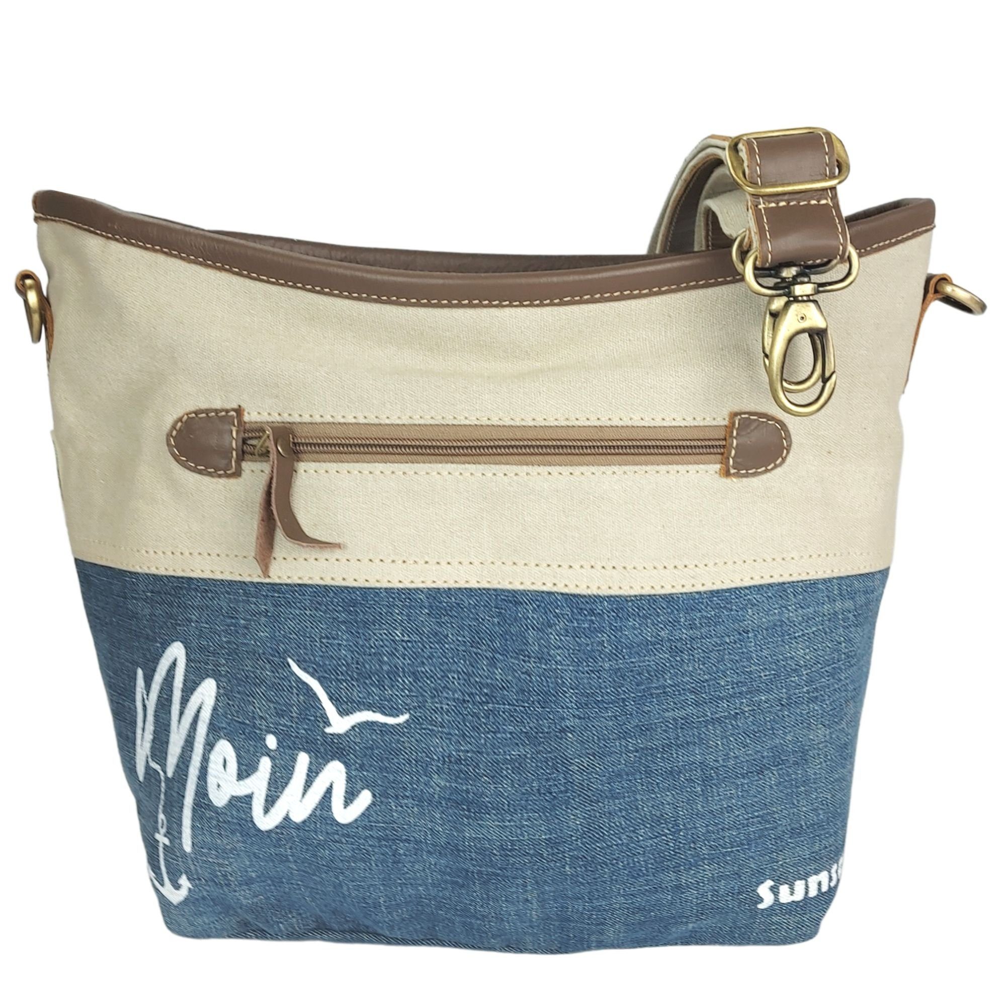 Sunsa Umhängetasche Damen nachhaltige Umhängetasche Jeans Crossbody Bag Maritim Stil, Maritim Vintage