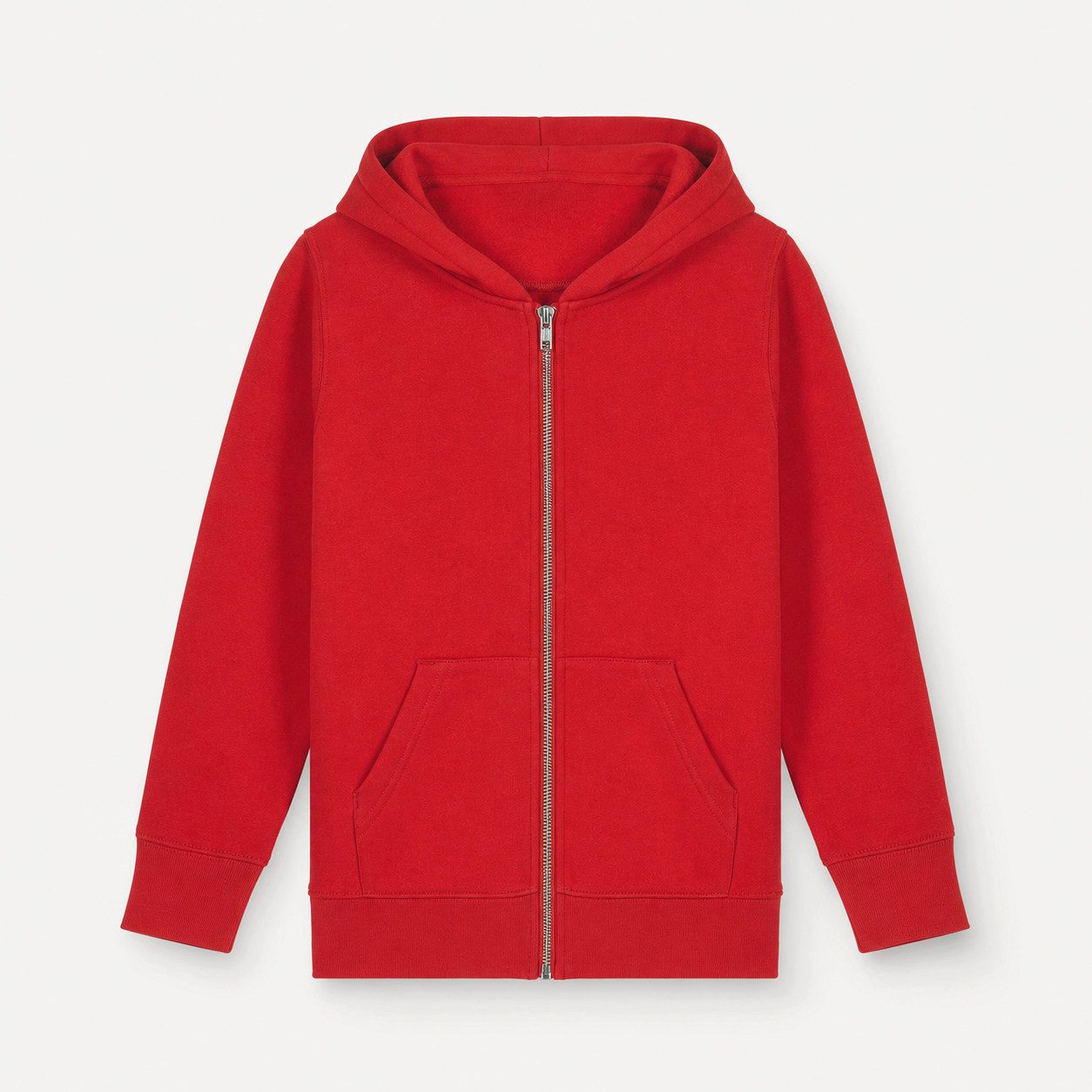 Sitztgut Kapuzensweatjacke Kinder Zip-Hoodie aus Bio-Baumwolle (1-tlg) Doppellagige Kapuze, Metallreißverschluss und Kängurutaschen