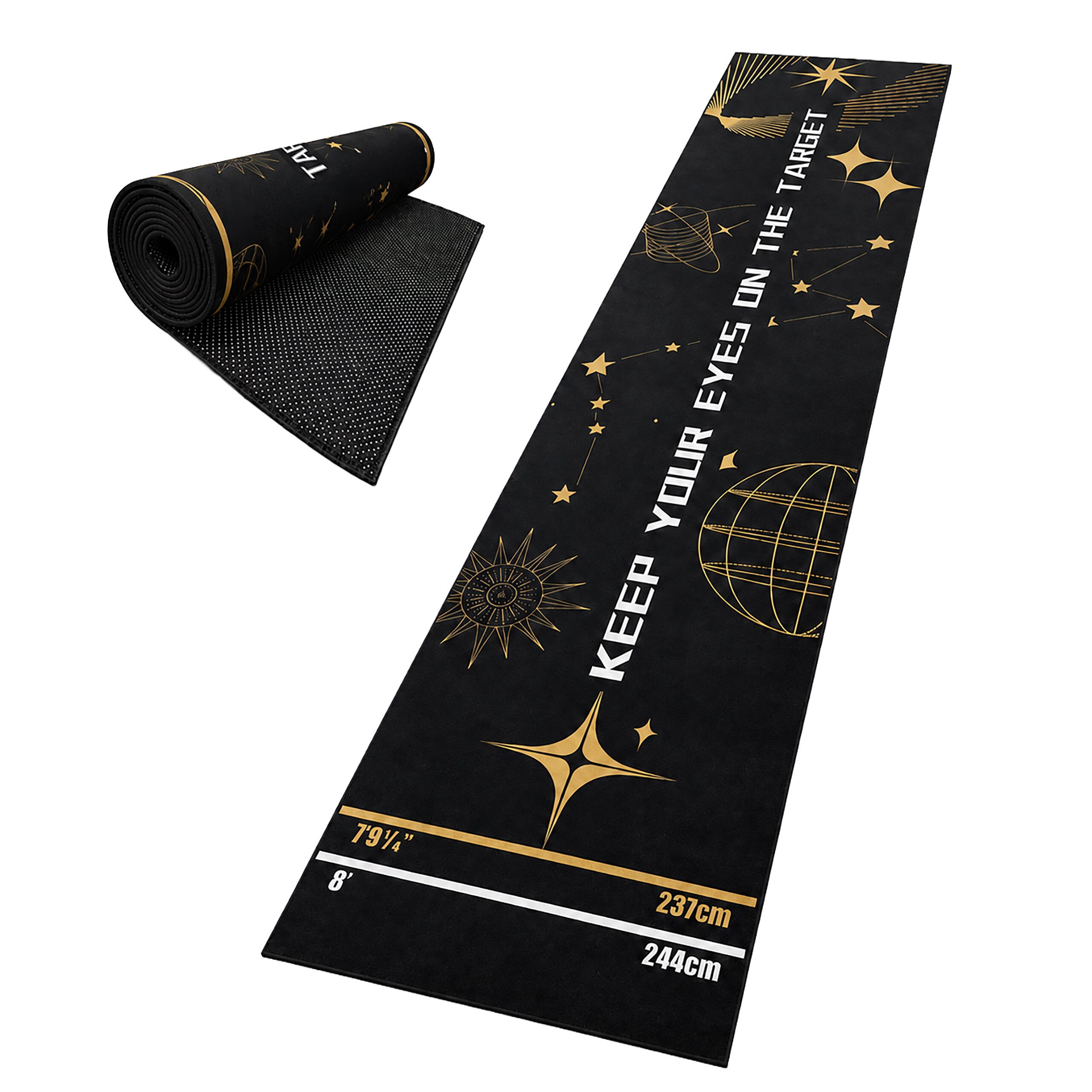 relaxdays Dartmatte Dartteppich mit Abwurfline, 5
