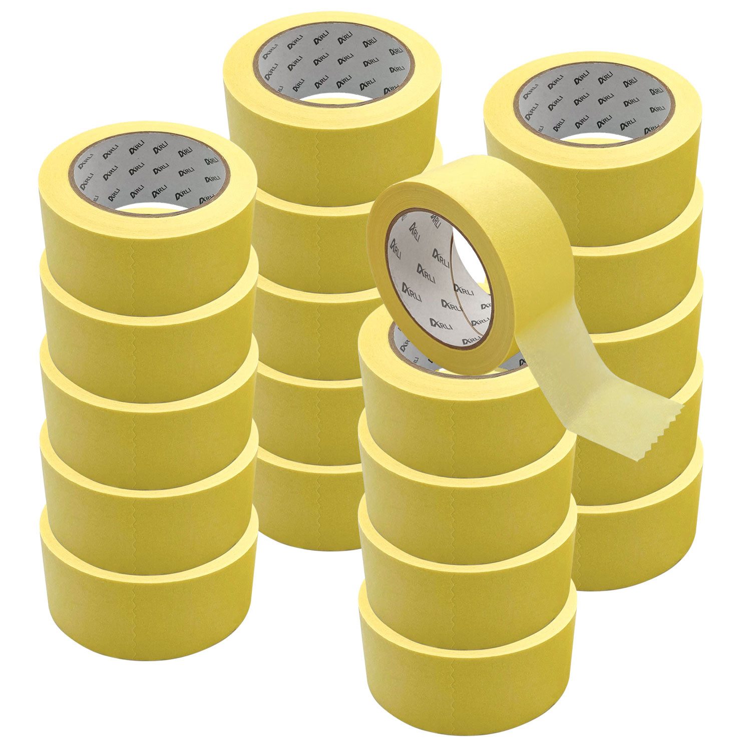 ARLI Kreppband 20x Abdeckklebeband Kreppband 48 mm x 50 m Krepp (20er Set, 20-St., Rollen) Malerkrepp Malerband Kreppklebeband