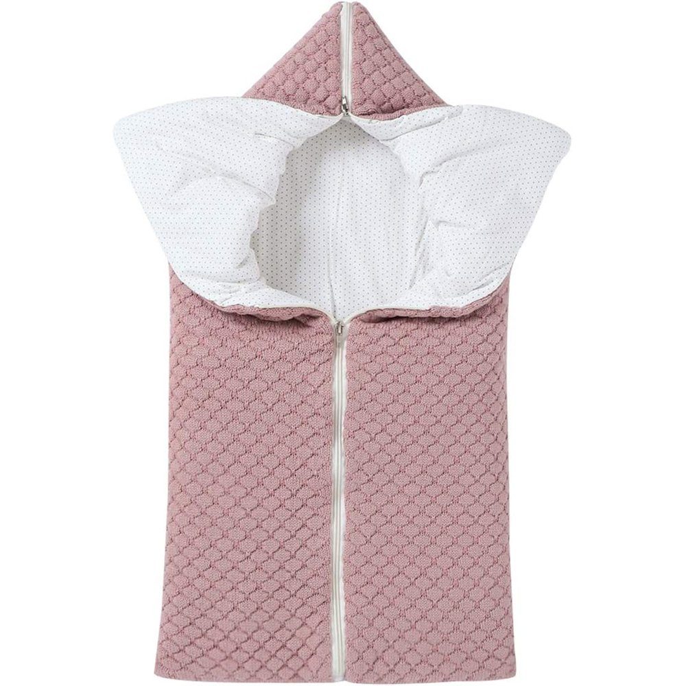 Babydecke Neugeborenen Wickeldecke, Multifunktional Winter warme Schlafsack, GelldG pink