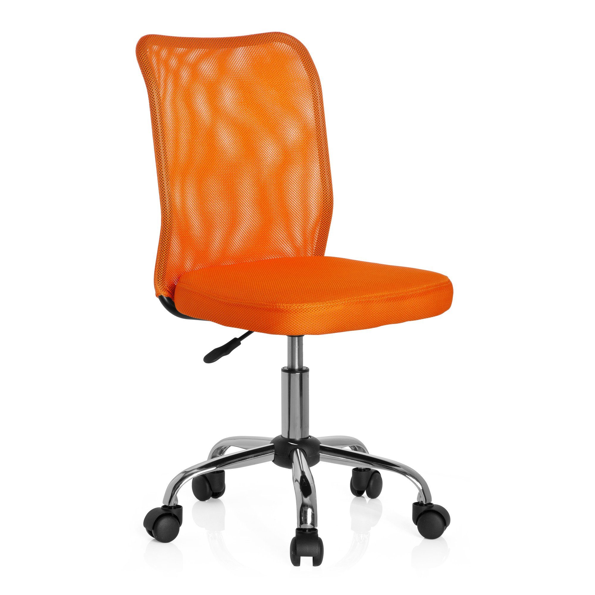 hjh OFFICE Drehstuhl NET mitwachsend, Kinderdrehstuhl KIDDY St), ergonomisch Armlehnen Orange (1 ohne Stoff
