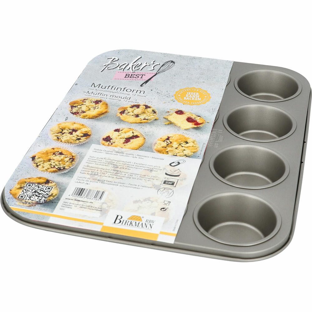 Birkmann Muffinform Bakers Best für 12 Stück 35.5 x 27 cm