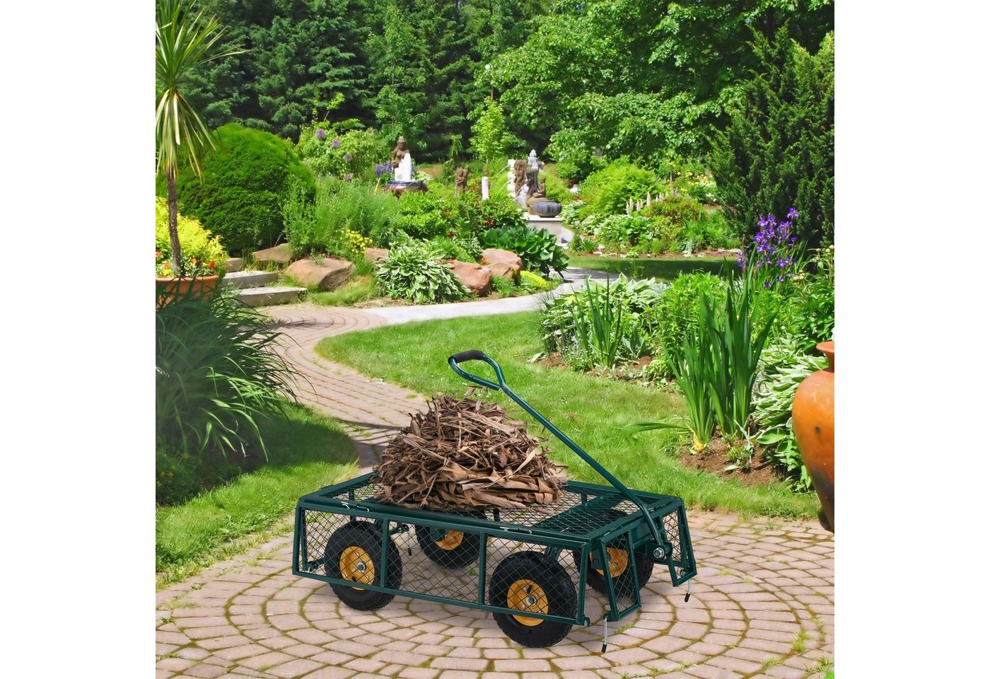 Thumbnail - relaxdays Bollerwagen Handwagen für den Garten