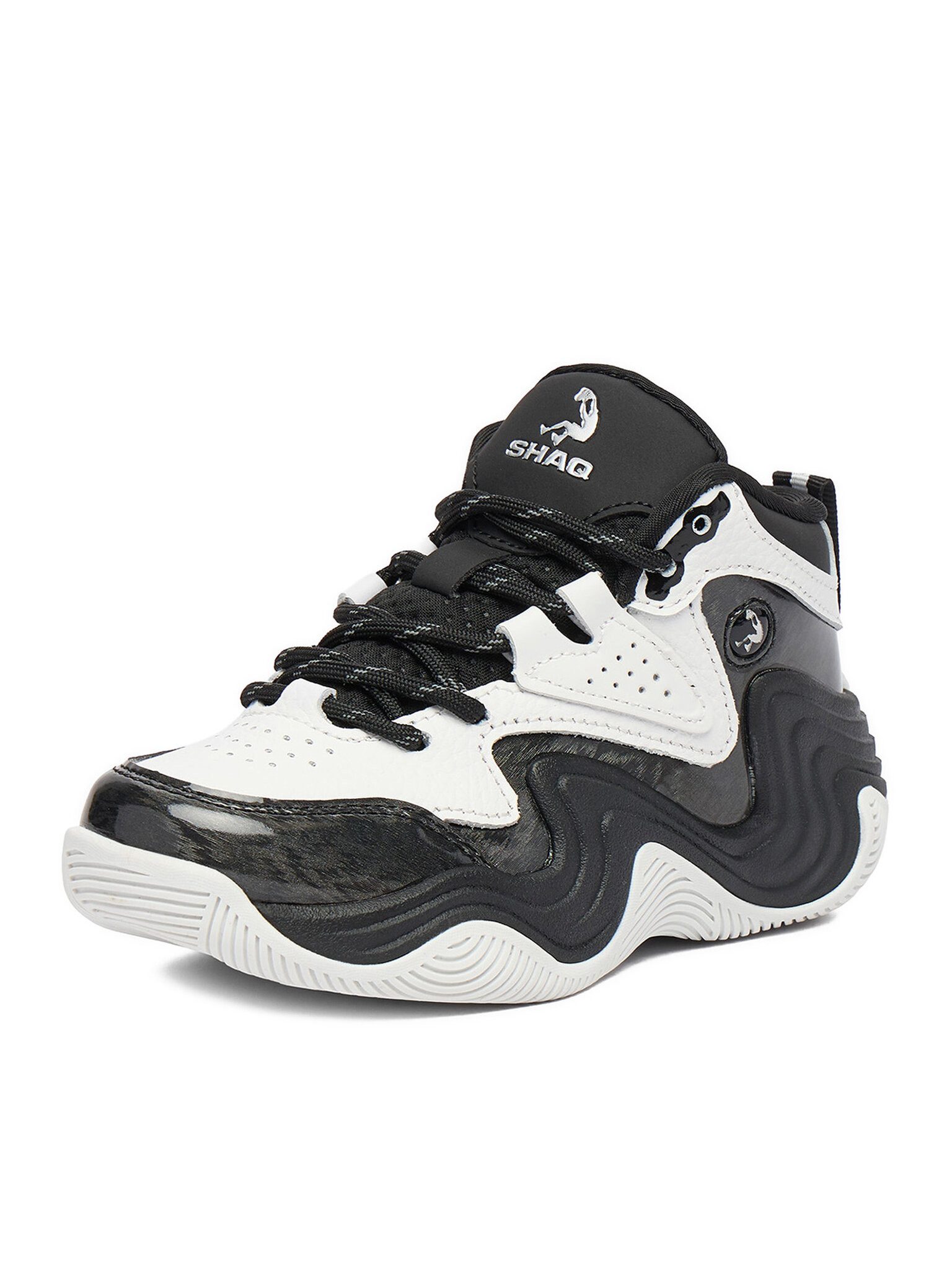 Shaq Shaq Basketballschuhe Junge Schwarz SHAQ-EO-JUGERNAUT AQ95041Y-BW Weiß Basketballschuh