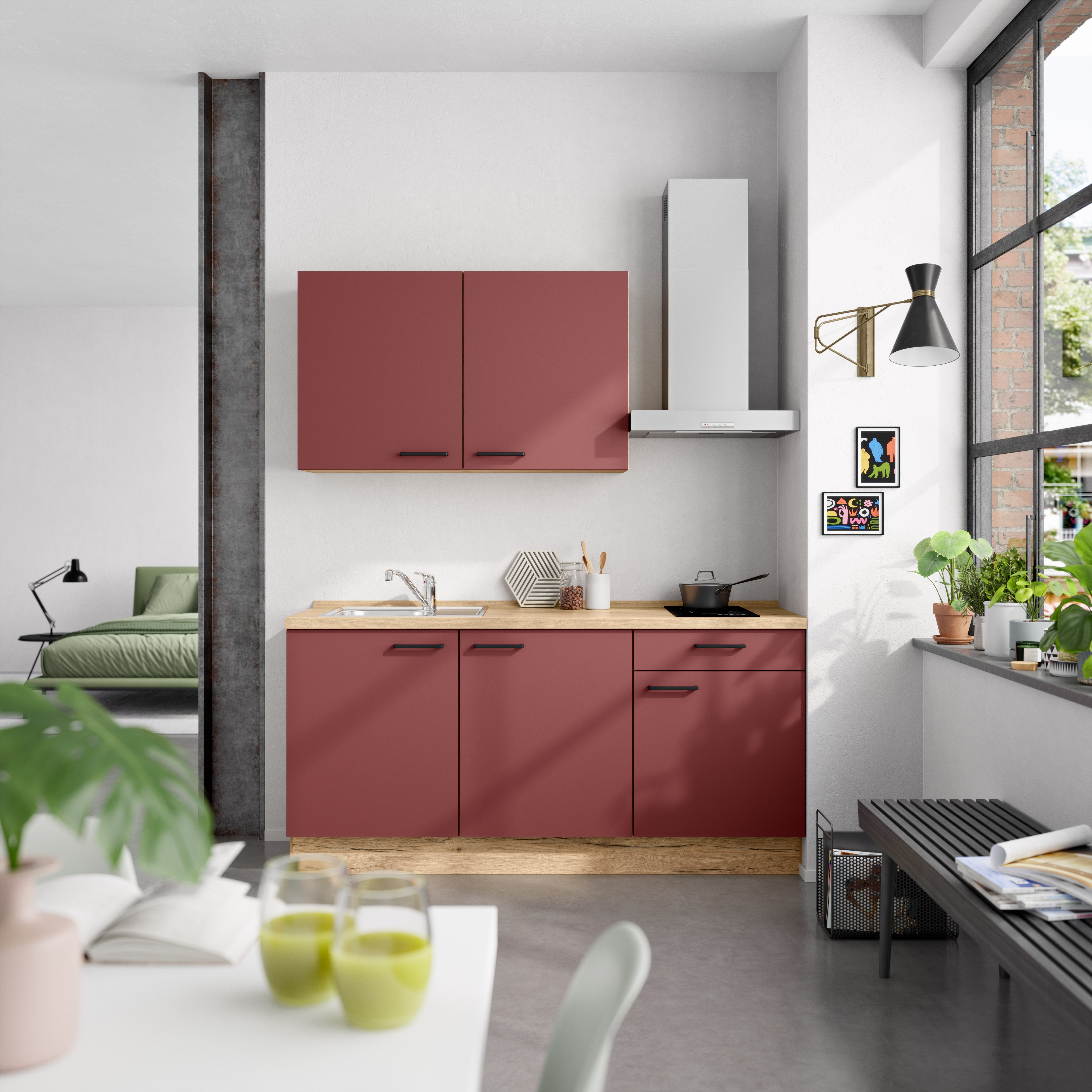 nobilia® Küchenzeile "Easytouch I", NEU: individuell anpassbar mit gratis Profi-Beratung, vormontiert, Breite 180 cm, Ausrichtung wählbar, wahlw. mit E-Geräten