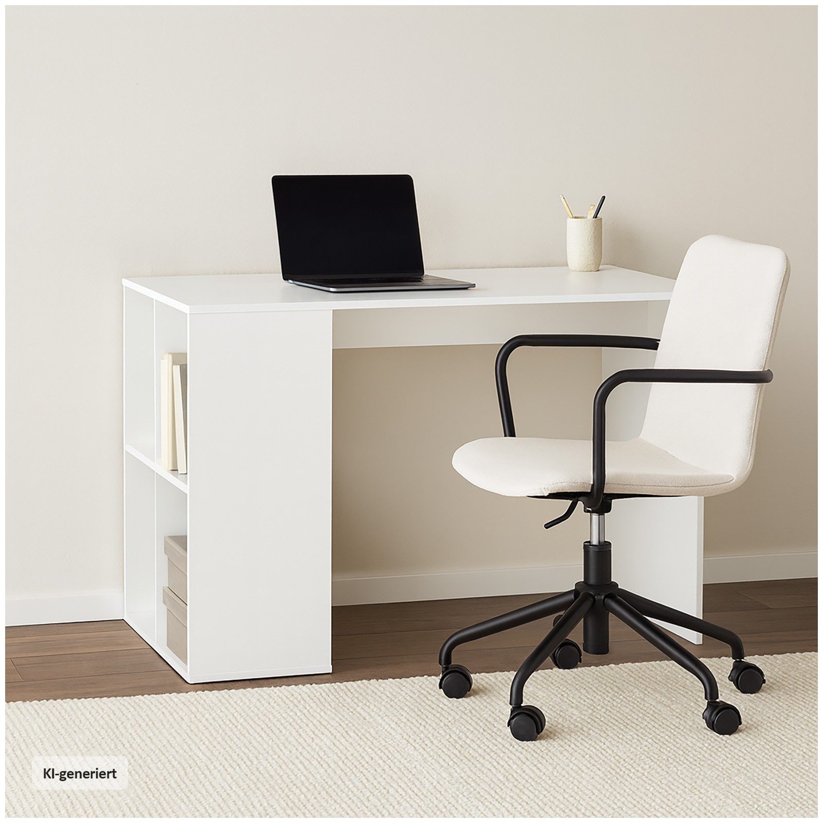 HTI-Line Schreibtisch Schreibtisch Thekla Weiß (Stück, 1 x Schreibtisch Thekla, ohne Dekoration), Computertisch Arbeitstisch Bürotisch Laptoptisch Büromöbel – Bild 2 von 3