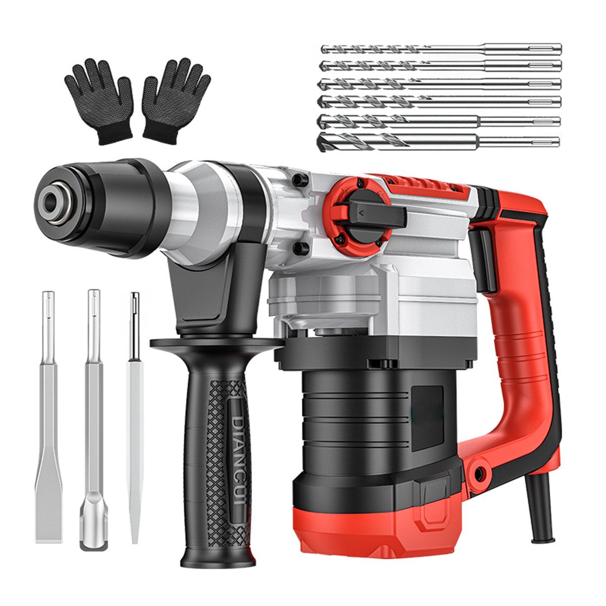 AeroAxis Bohrhammer SDS Plus 1500W, 4 in 1 Funktionen für Beton, Mauerwerk, günstig online kaufen
