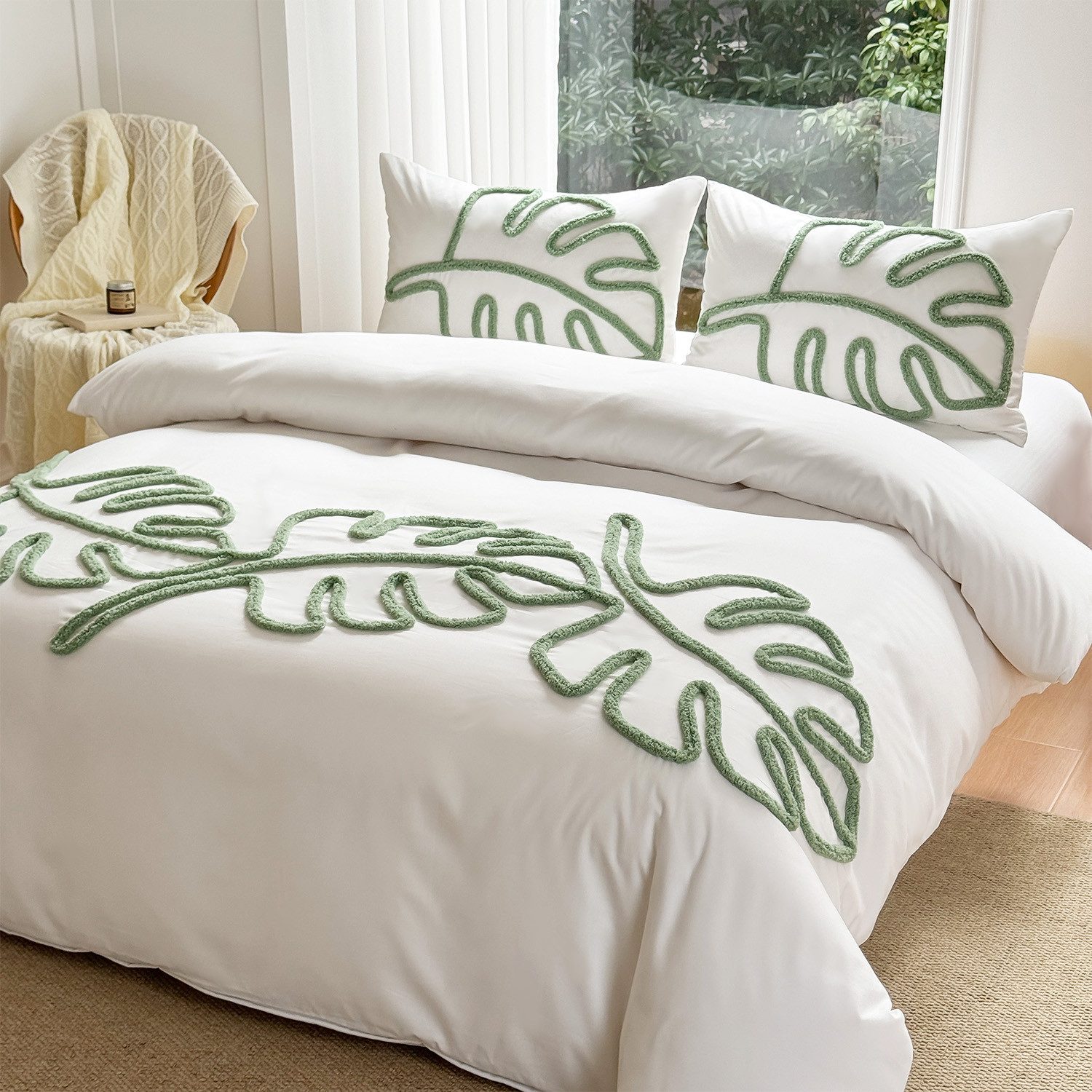 ibettertec Bettwäsche Getuftetes Bettbezug,Shabby Chic Getufte günstig online kaufen