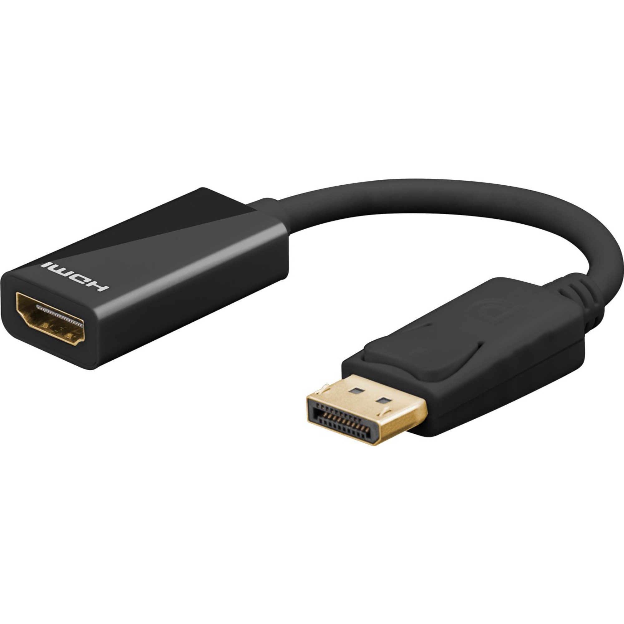 goobay DisplayPort > HDMI Adapterkabel 1.2, (10cm) Audio- & Video-Adapter