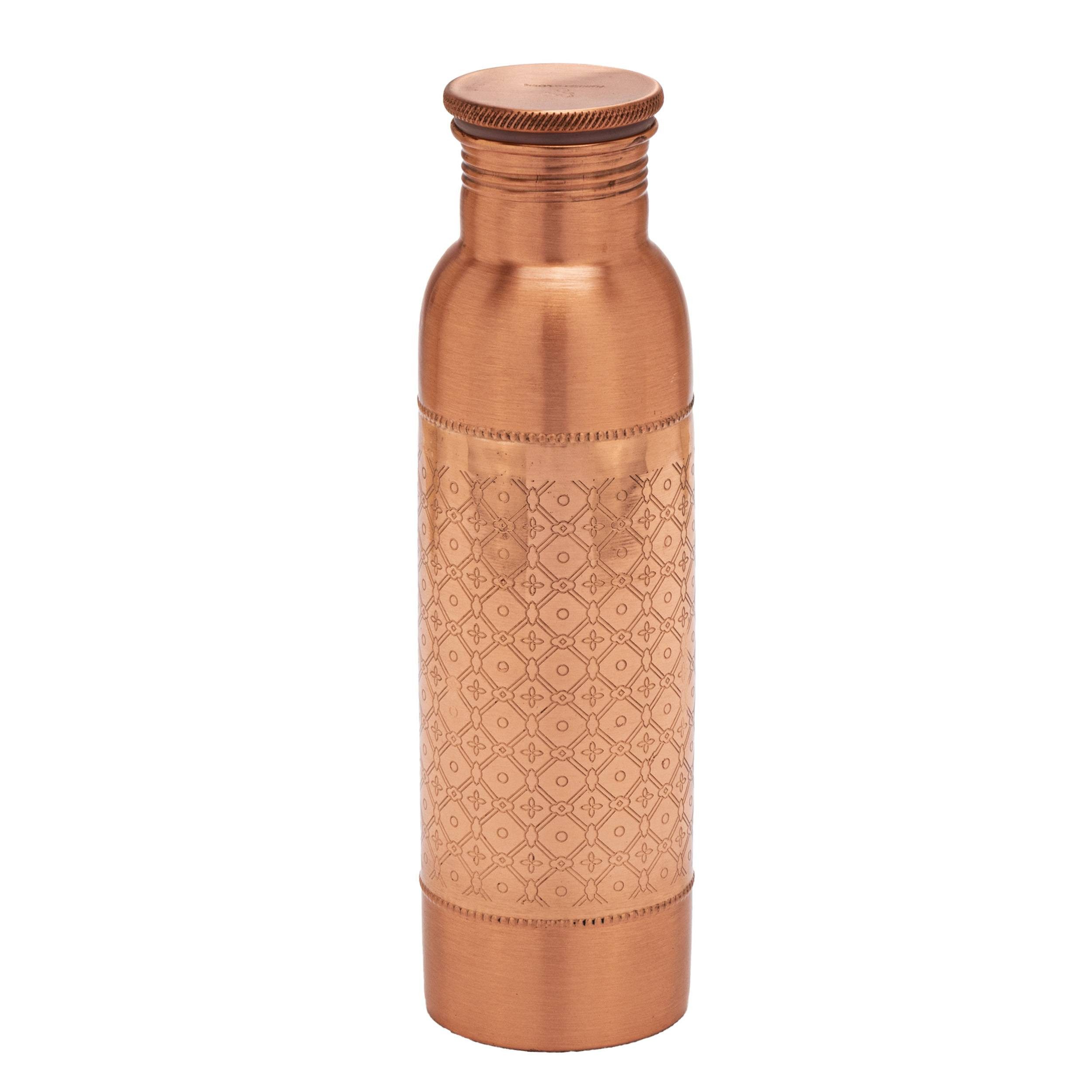 NKlaus Trinkflasche Mosaik Kupfer Trinkflasche 900ml - Handgefertigt, Ayurvedisch Design N