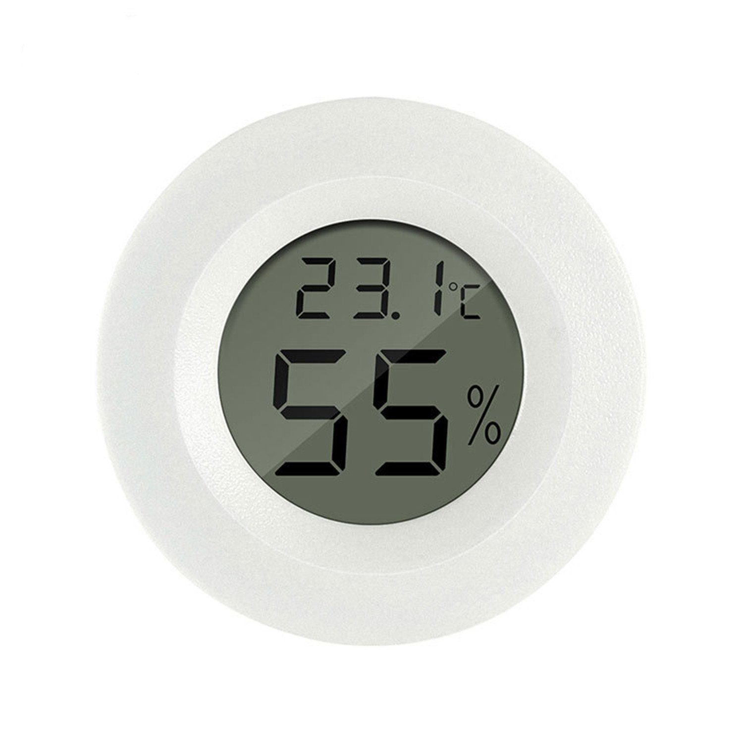 Thermometer Kontrolle Olotos Innenraum Thermo-Hygrometer LCD Temperatur Weiß 5er-Set, Hygrometer für Kühlschrank Luftfeuchtigkeit Digitales Mini Messgerät