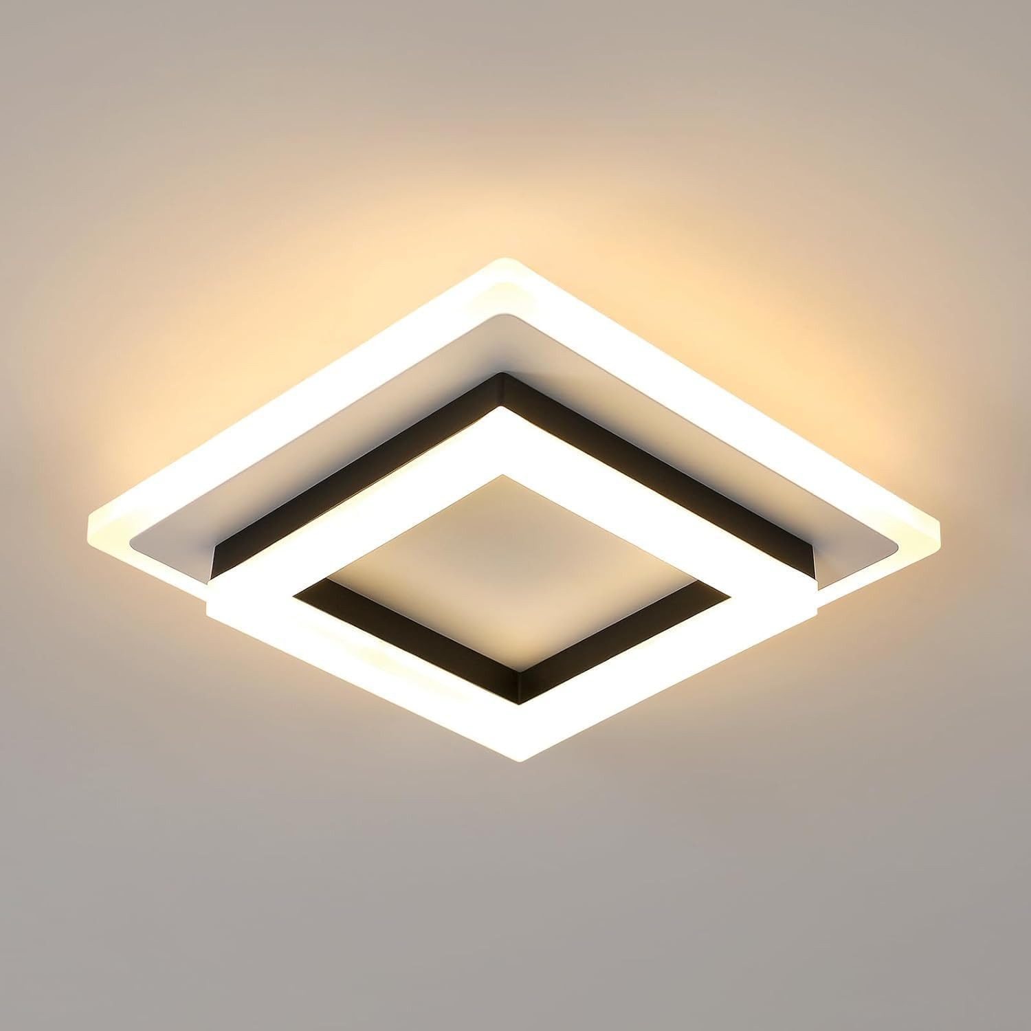 Goeco Deckenleuchte Acryl Dekolampe, runde & quadratisch Lampe, warmes Lich günstig online kaufen