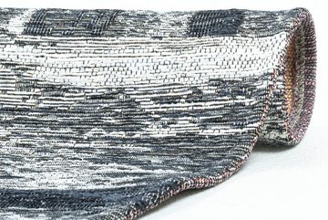 Teppich Keitum 010, Sansibar, rund, Höhe: 3 mm, Flachgewebe, modernes Holz Design, Motiv, gekreuzte Säbel