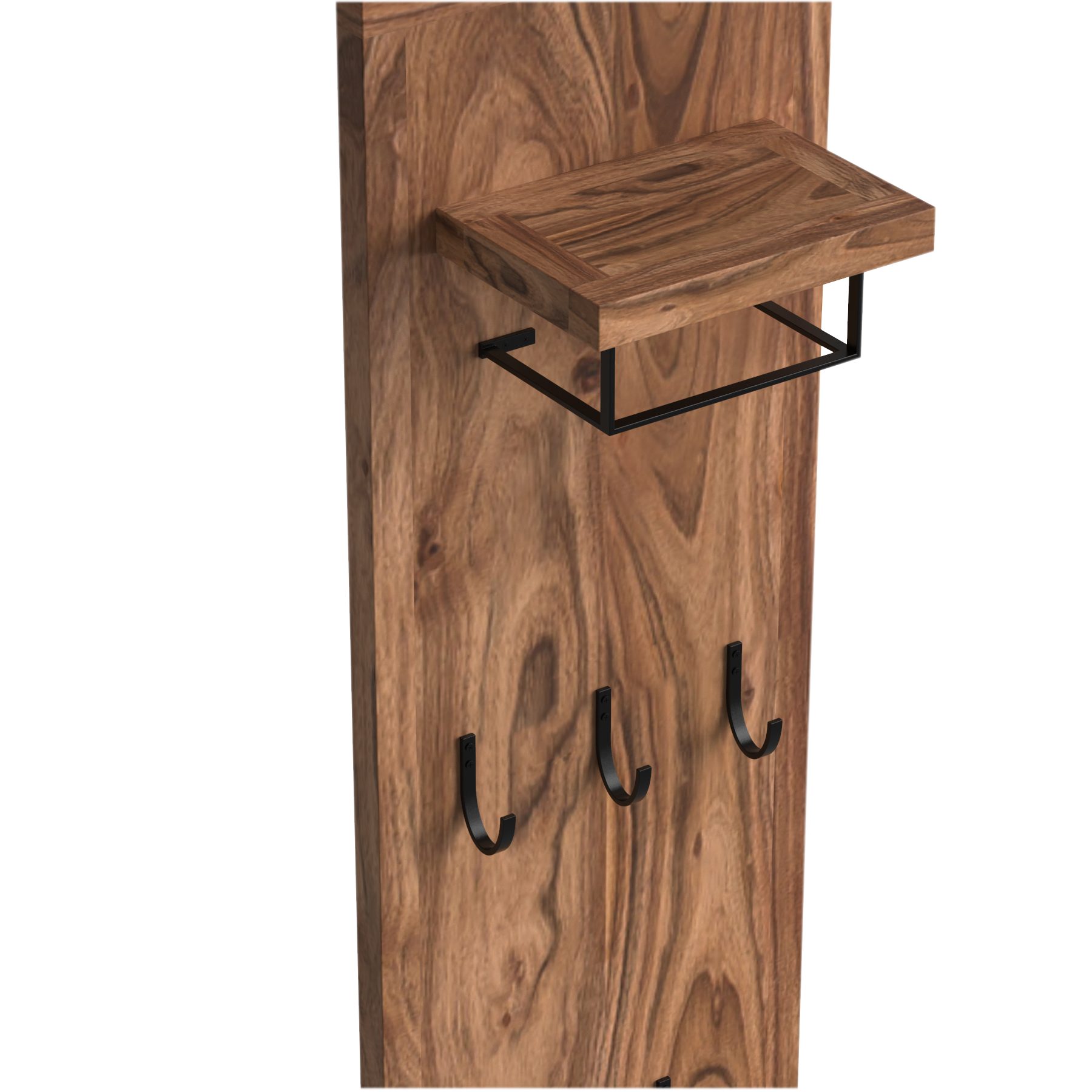 massivum Garderobe Paneel Sydney - Massivholz Akazie (1 St)