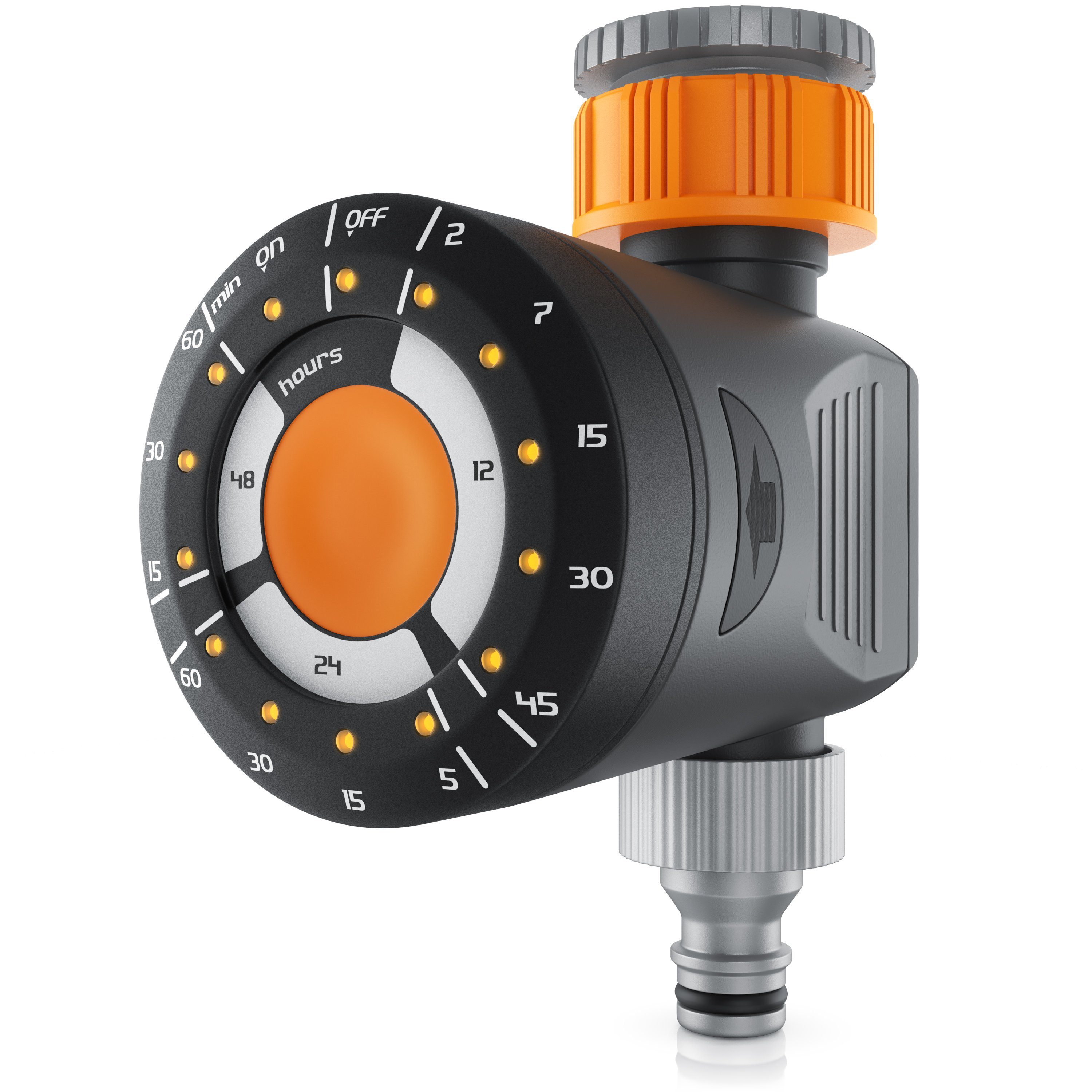 Brandson Bewässerungssteuerung Bewässerungscomputer elektrisch 1/2", Timer, Zyklus Delay Funktion, (1-tlg), inkl. 1" Anschlussadapter & Gardena-kompatibler Schnellverschluss