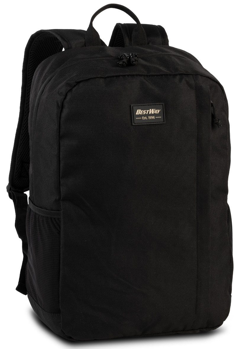 BESTWAY Freizeitrucksack Element Rucksack schwarz, Leichter Tagesrucksack mit Laptop
