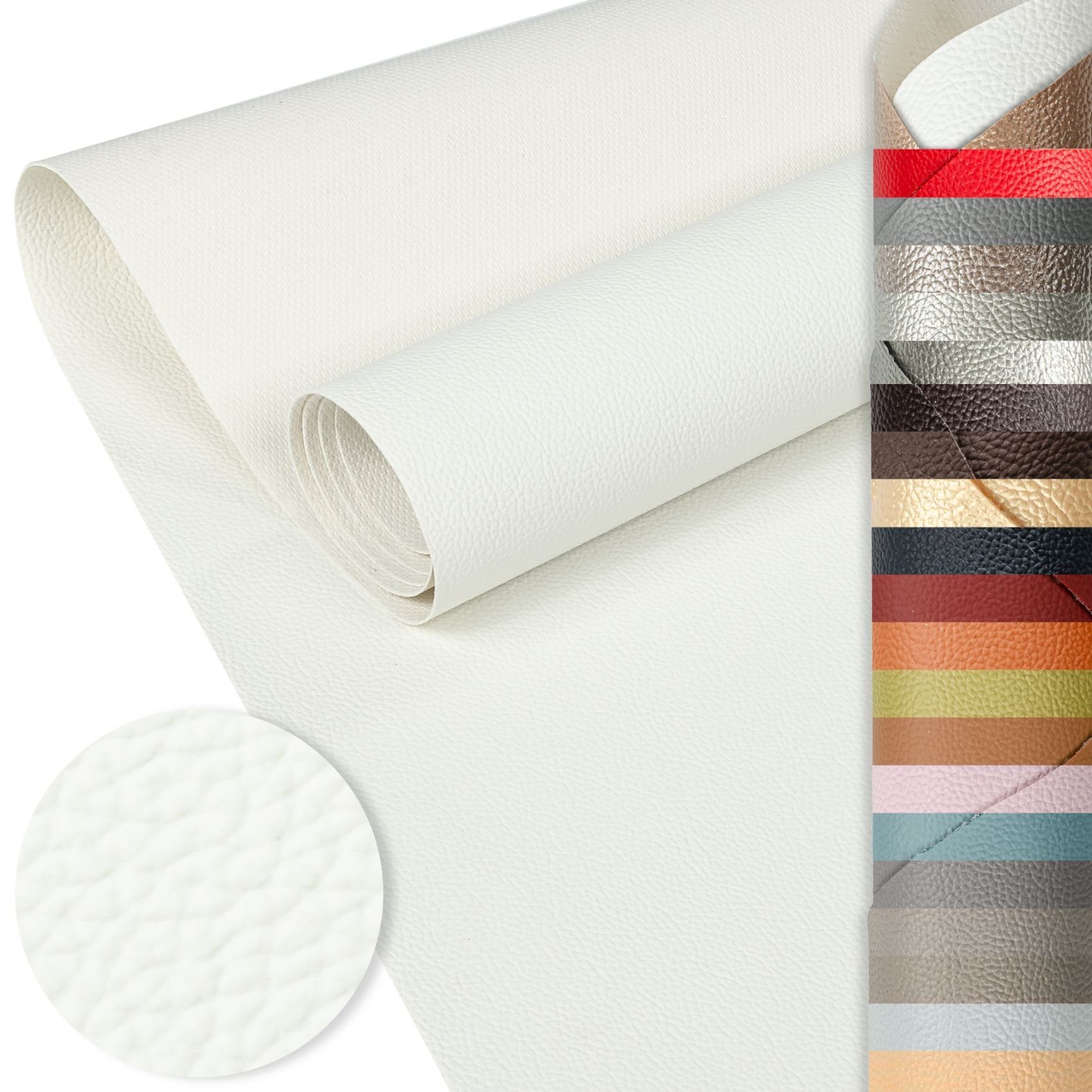 ANRO Stoff Kunstleder Polsterstoff Lederimitat zum Nähen & Beziehen, Wasserundurchlässig Robust Hochwertig Kreativkunstleder Möbelstoff