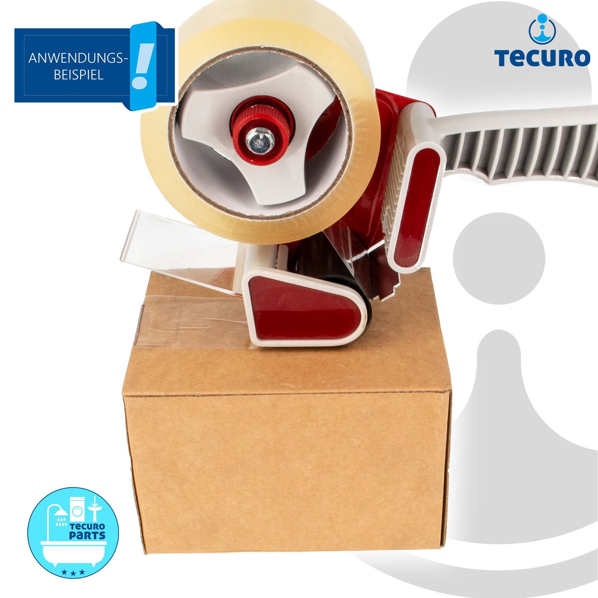 tecuro Klebeband PREMIUM Acrylat-Paketklebeband PP31, transparent, 50 mm x 66 m UV-und alterungsbeständig