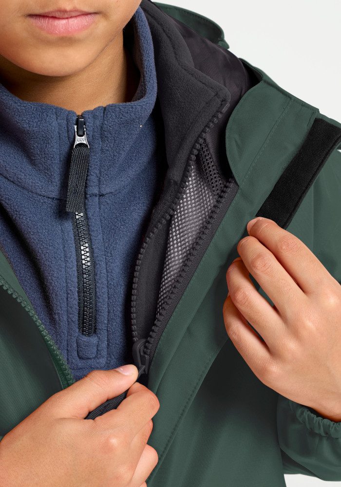 Jack Wolfskin 3-in-1-Funktionsjacke ICELAND 3IN1 JKT K Langarm-Design, aus Polyester, in Größen von 104 bis 176