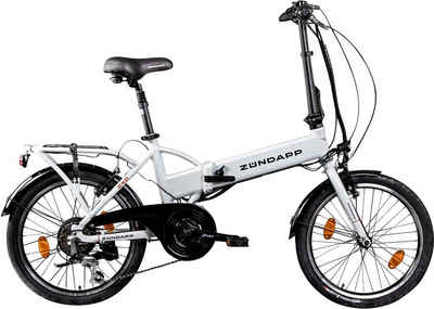 Zündapp E-Bike Z101, 6 Gang Shimano Tourney Schaltwerk, Kettenschaltung, Heckmotor, 270 Wh Akku