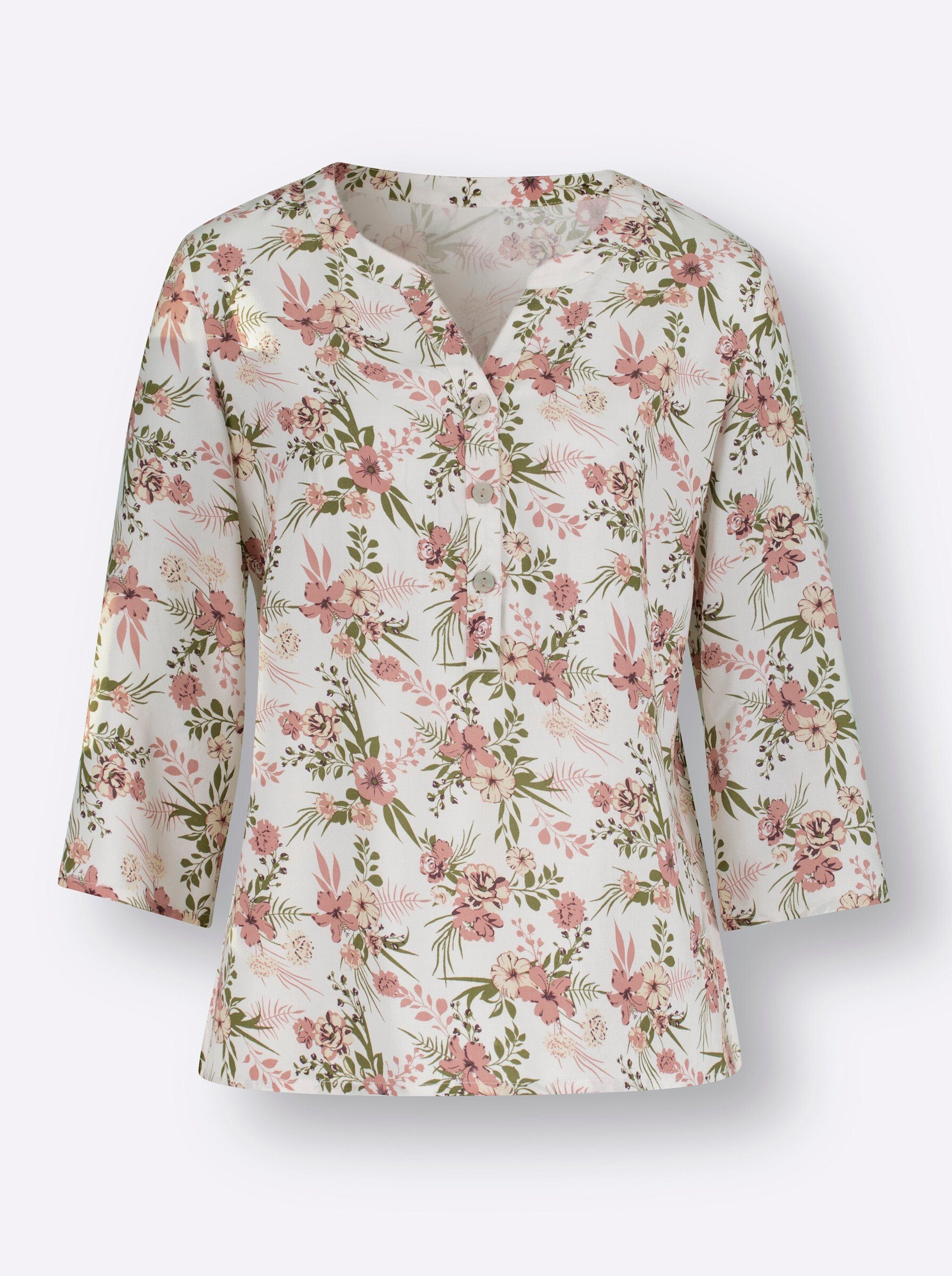 Klassische Bluse Bluse 3/4-Arm
