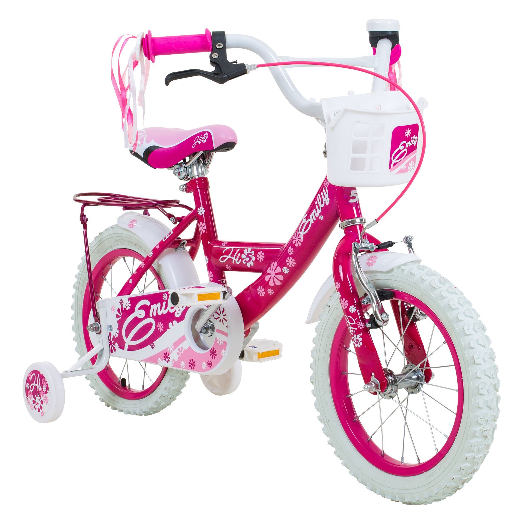 Hi5 Kinderfahrrad »Emily«, 1 Gang, ohne Schaltung, Kinderfahrrad 14 Zoll für Mädchen oder Jungen
