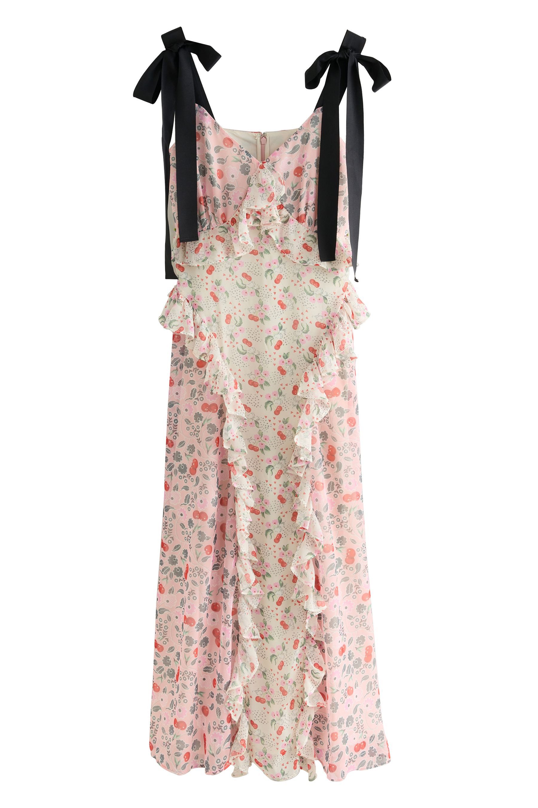 Cath Kidston Maxikleid Cath Kidston Maxikleid mit Rüschen (1-tlg)