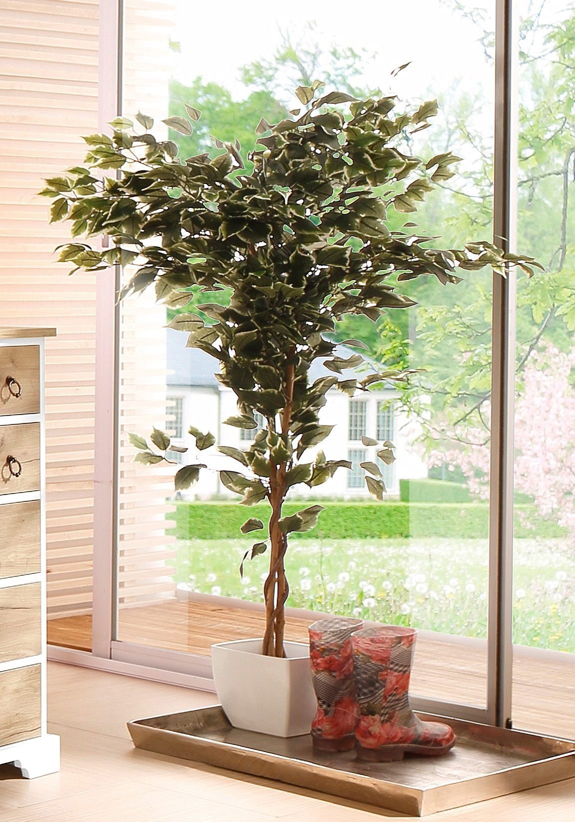 Kunstpflanze Ficus Benjamini Ficus Benjamini, Creativ green, Höhe 150 cm,  Dauerhaft schön und täuschend echt | Kunstbäume