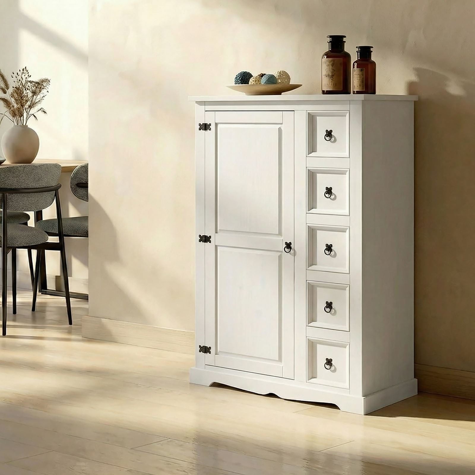 IDIMEX Hochschrank TEQUILA Kommode Highboard Schubladenschrank Holz